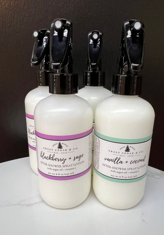 after - shower spray lotion - Sweet Cedar & Co.