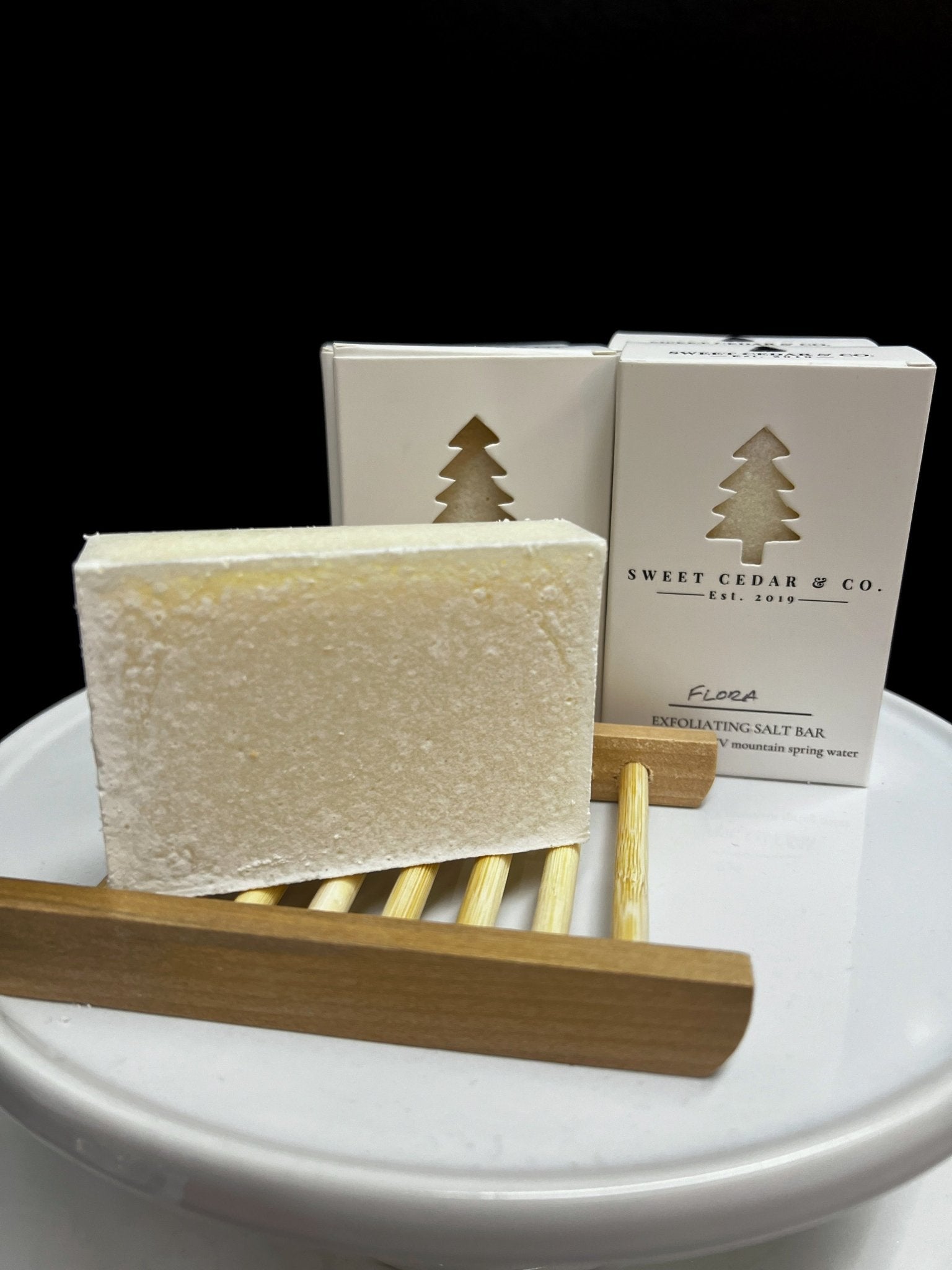 Flora Exfoliating Salt Bar - Sweet Cedar & Co.