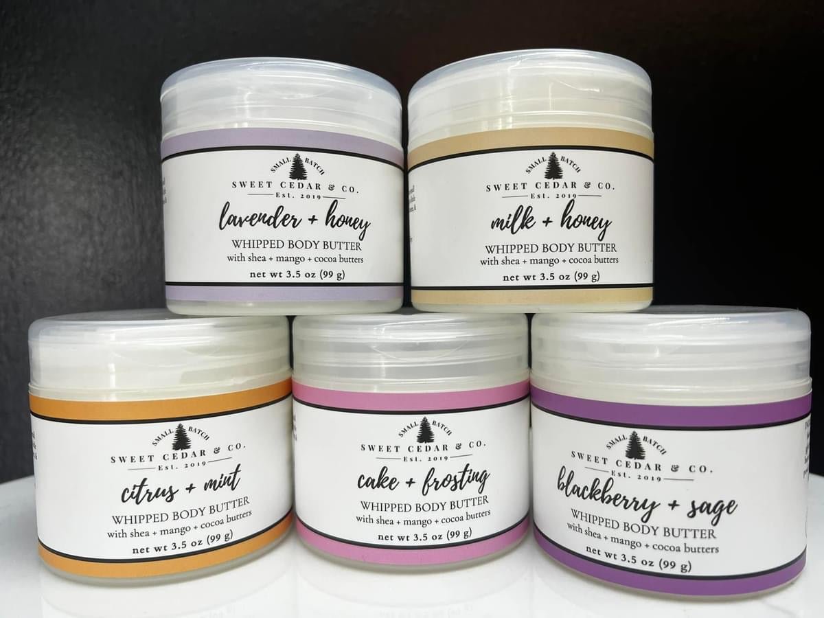 whipped body butter - Sweet Cedar & Co.