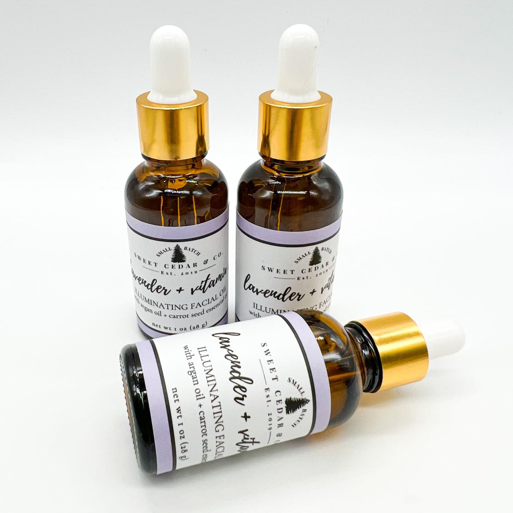 lavender + vitamin e illuminating facial oil